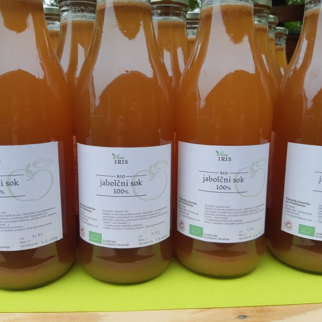 jabolčnik pasteriziran 100 % ekološki jabolčni sok